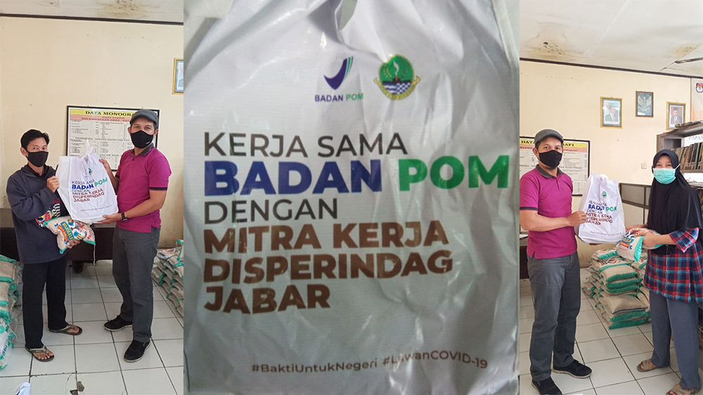 Penyaluran Bansos dari Kerjasama BPOM dan Disperindag Jabar